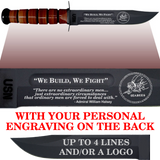 NA84B - NAVY Comm - "WE BUILD WE FIGHT" + YOUR PERSONAL ENGRAVING ON THE BACK