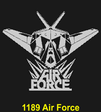 AF01 - AIR FORCE KA-BAR - LASER ENGRAVED - FRONT SIDE - BLACK HANDLE