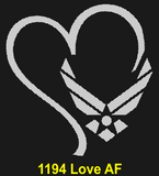AF02 - AIR FORCE KA-BAR - LASER ENGRAVED - BOTH SIDES - BLACK HANDLE