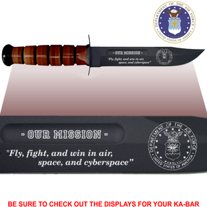 AF82L - AIR FORCE Commemorative - "OUR MISSION" - LEATHER HANDLE
