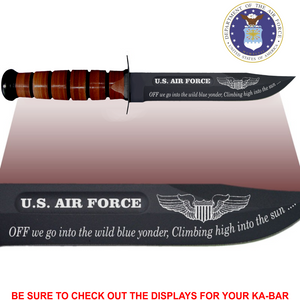 AF86L - AIR FORCE Commemorative - "OFF WE GO" - LEATHER HANDLE