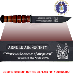 AF88L - AIR FORCE Commemorative - "ARNOLD AIR SOCIETY" - LEATHER HANDLE