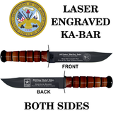 AR02 - ARMY KA-BAR - LASER ENGRAVED - BOTH SIDES