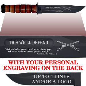 AR86B - ARMY Comm - "THIS WE'LL DEFEND" + YOUR PERSONAL ENGRAVING ON THE BACK