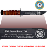 CG86L- COAST GUARD Commemorative - "WITH HONOR SINCE 1790" - LEATHER HANDLE