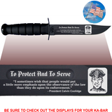 CV80 - CIVILIAN Commemorative - "TO PROTECT" - BLACK HANDLE