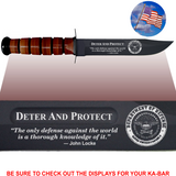 CV86L - CIVILIAN Commemorative - "DETER AND PROTECT" - LEATHER HANDLE