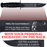 CV90B - CIVILIAN Comm - "GREAT OUTDOORS" + YOUR PERSONAL ENGRAVING ON THE BACK - BLACK HANDLE