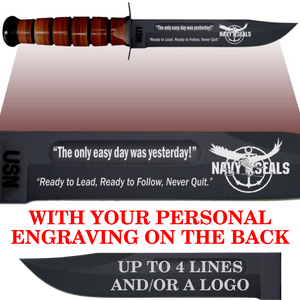 NA82B - NAVY Comm - "THE ONLY EASY DAY" + YOUR PERSONAL ENGRAVING ON THE BACK