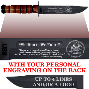 NA84B - NAVY Comm - "WE BUILD WE FIGHT" + YOUR PERSONAL ENGRAVING ON THE BACK